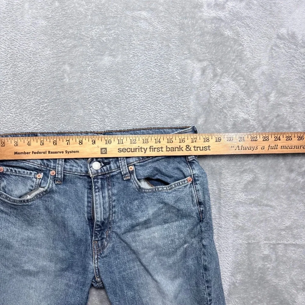 Levi's 514 Straight Fit Jeans Mens 34x32 Blue Medium Wash Stretch Denim